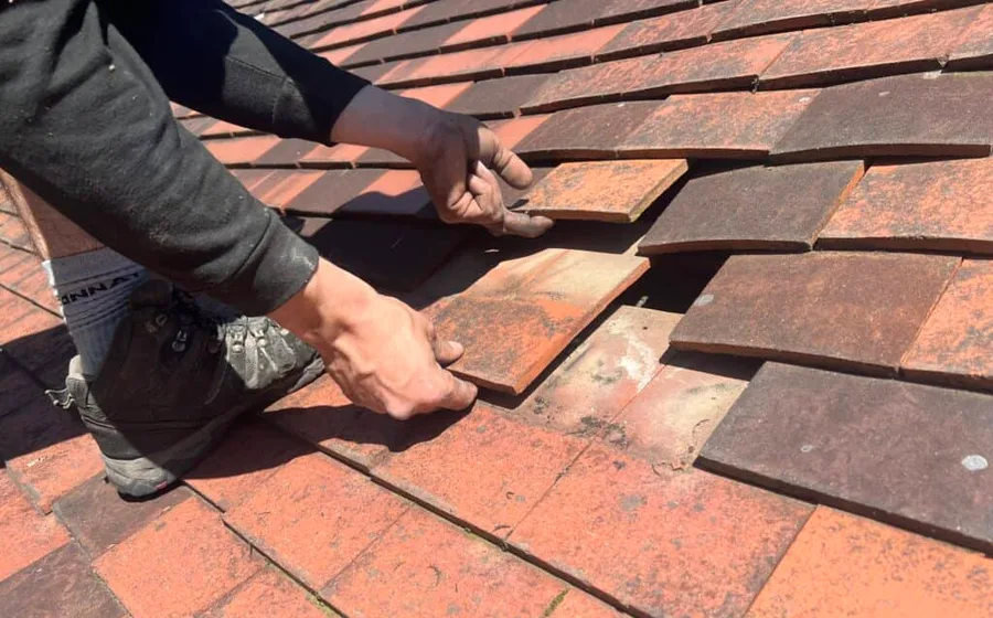 A genuine D.J.K Roofcare job — a re-tiled pitched roof